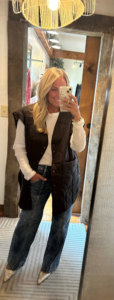 Reversible Oversized Quilted Vest