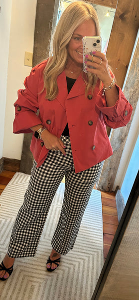 Double Breasted Half Trench