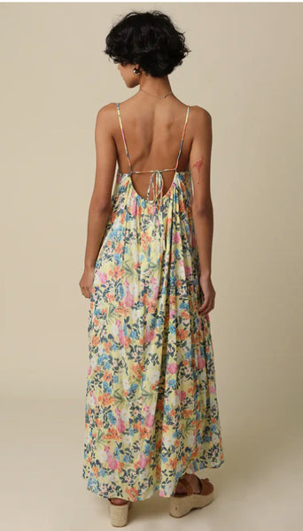 Leslie Floral Open Back Maxi Dress