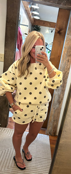 Polka Dot Fleece Short