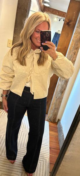 Floral Tie Front Jacket