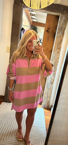Sonny Stripe Henley Dress