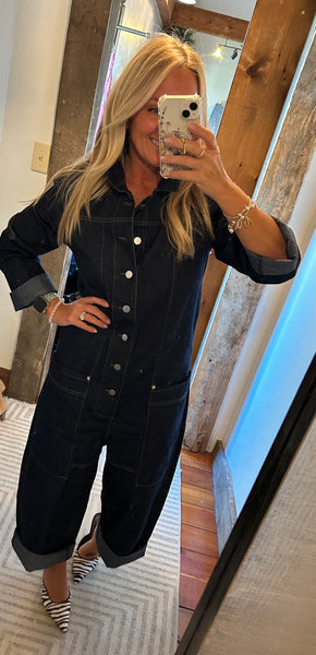 Relaxed Denim Jumpsuit