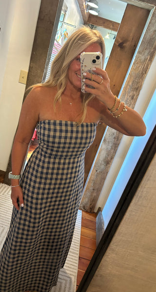 Mollie Gingham Maxi Dress