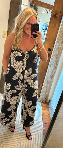 Flared Asha Floral Jumpsuit