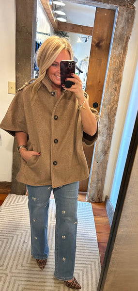 Alyce Button Cape Jacket