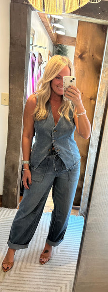 Remington Denim Button Up Vest