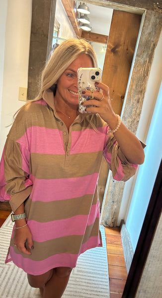 Sonny Stripe Henley Dress