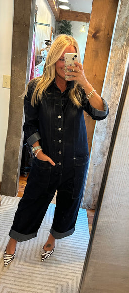 Relaxed Denim Jumpsuit