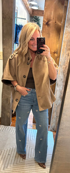 Alyce Button Cape Jacket