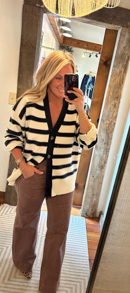 Stripe Oversized Cardi