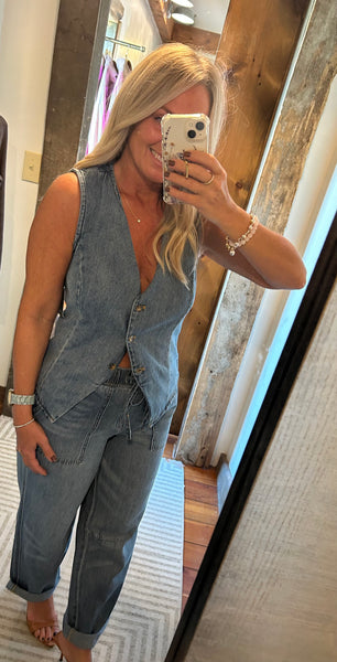 Remington Denim Button Up Vest
