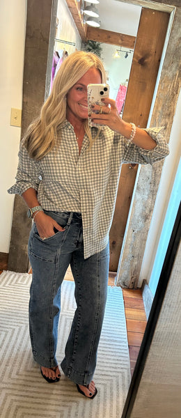 River Plaid Button Up