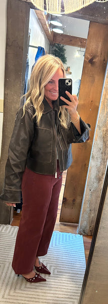 Vintage Washed Leather Jacket