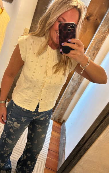Lydia Pointelle Sweater Vest