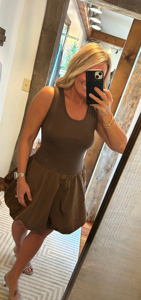 Bria Bubble Hem Mini Dress