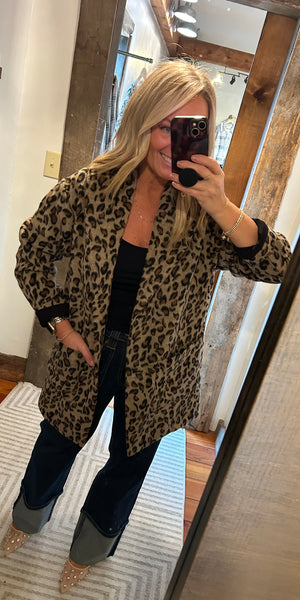 Lennon Oversized Leopard Coat