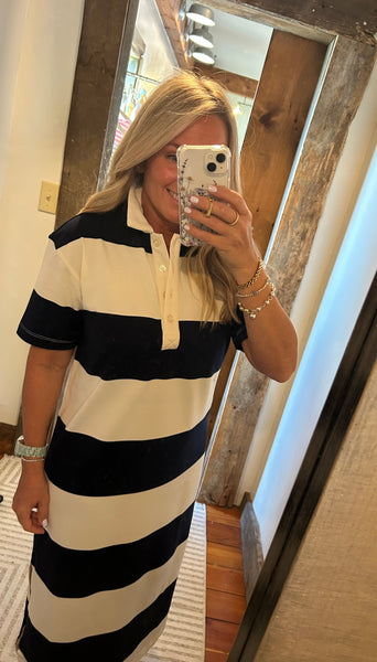 Lila Wide Striped Dress