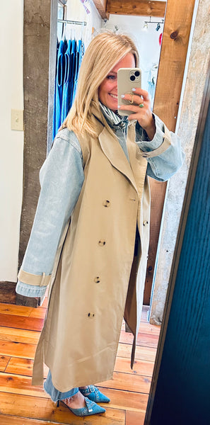 Layered Look Trench Coat
