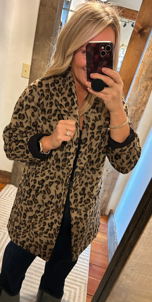 Lennon Oversized Leopard Coat