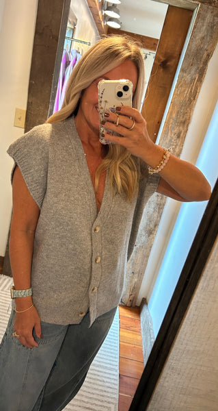 Olivia V Neck Sleeveless Cardi