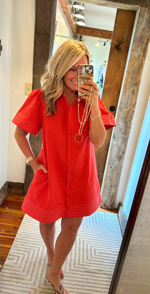 SS Button Down Dress
