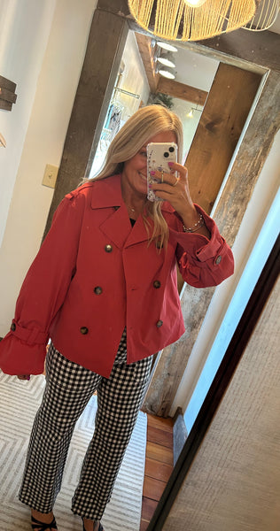 Double Breasted Half Trench