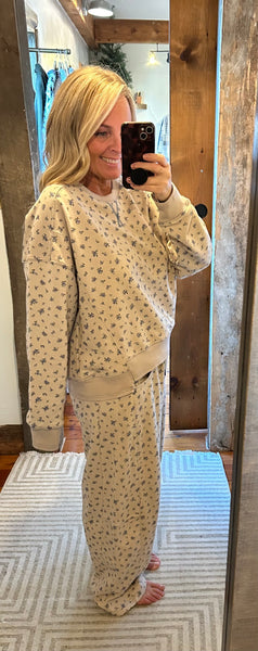 Asymmetric Floral Sweatshirt