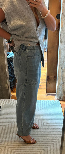 Brynn Barrel Jean with Drawstring Waist