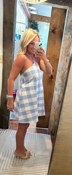 Flora Gingham Romper Dress