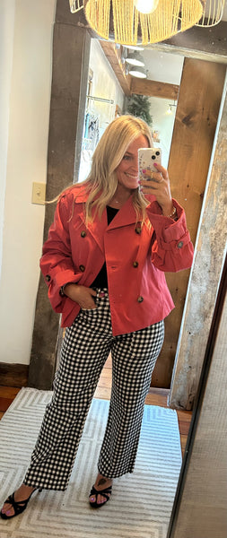 Double Breasted Half Trench
