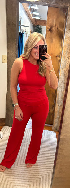 Seeing Red Rib Tank - The Green Shelf Boutique
