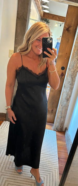 After Hours Luxe Satin Midi Dress
