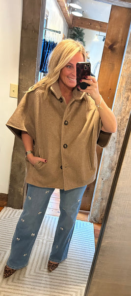 Alyce Button Cape Jacket