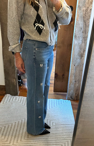 HR Wide Leg Embellished Jean