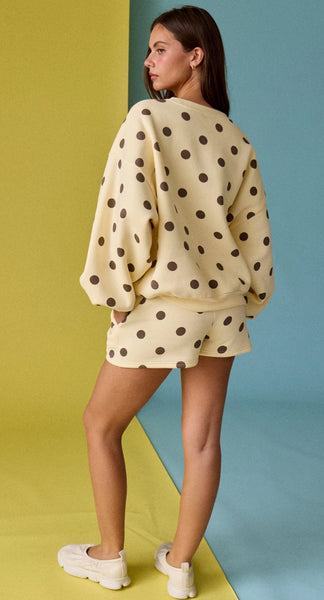 Polka Dot Fleece Pullover