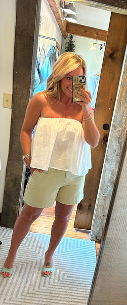 Kaley Poplin Tube Top