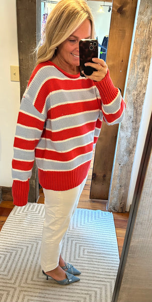 Camille Striped Knit Sweater