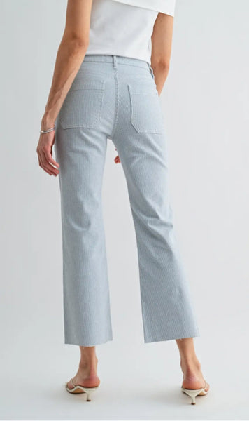 HR Raw Hem Stripe Jean