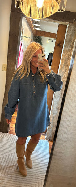 Lucie Denim Shirt Dress
