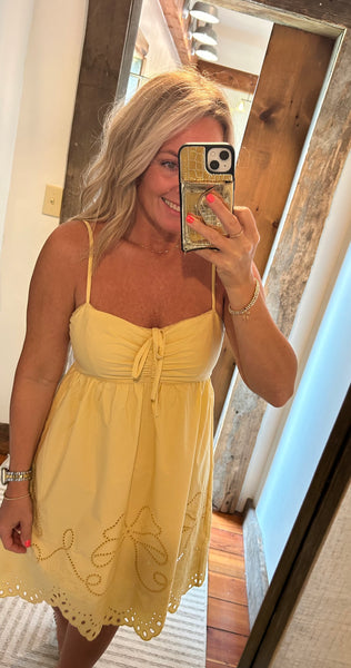 Bri Eyelet Detail Dress