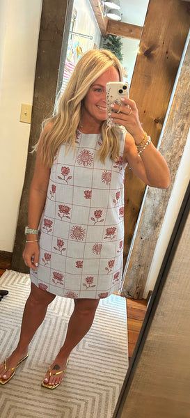 Fina Embroidered Mini Dress