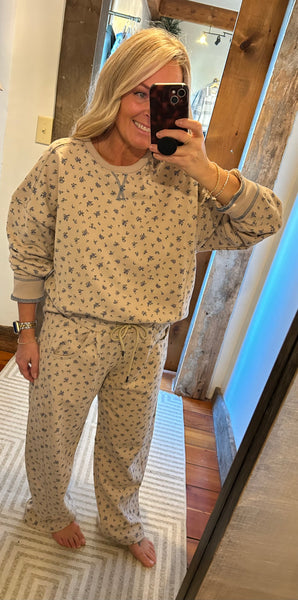 Asymmetric Floral Sweatshirt