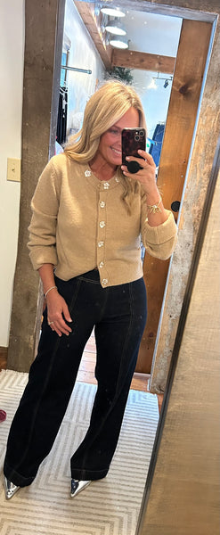 Floral Button Knit Cardi