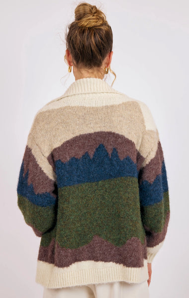 Landscape Intarsia Cardi