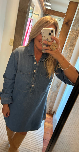 Lucie Denim Shirt Dress