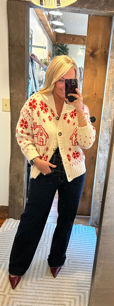 Snowflake Button Up Cardi