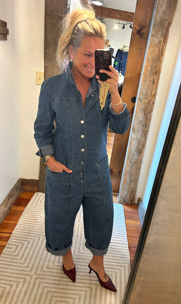 Denim Utility Jumpsuit