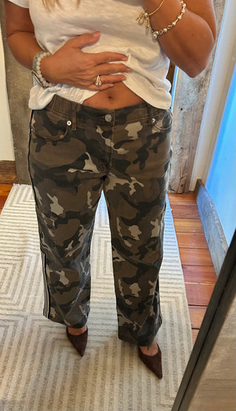 Camo HR Trouser with Side Tape Detail