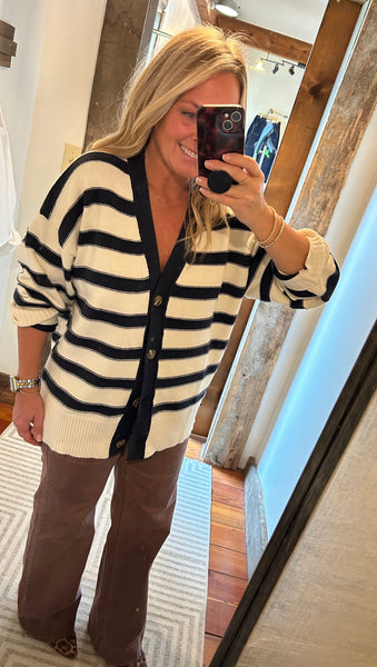 Stripe Oversized Cardi